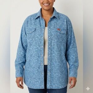 Wrangler Paisley Flame Resistant Shirt | Size XXL